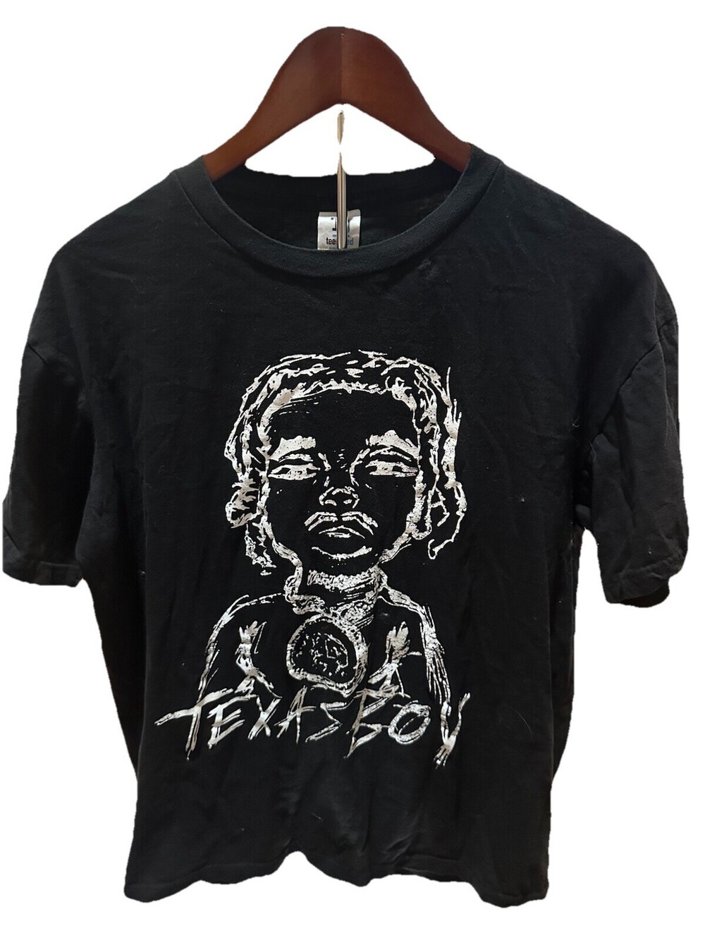 Texas Flag T Shirt Large Black Graphic Tee Double Sided Texas Pride